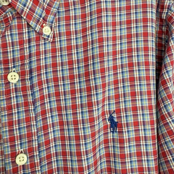 Polo Ralph Lauren Classic Fit Red Plaid Blue Pony Performance Shirt Mens XL - Picture 16 of 16